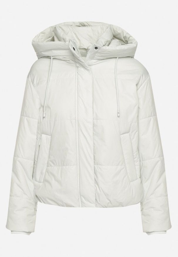 Born2be - Miętowa Pikowana Kurtka z Kapturem i Lekkim Ociepleniem Ninirila. Okazja: na spacer. Typ kołnierza: kaptur. Kolor: miętowy. Materiał: jeans. Długość: krótkie. Styl: elegancki, klasyczny