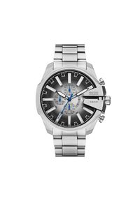 Diesel Zegarek Mega Chief Slim DZ4686 Srebrny. Kolor: srebrny