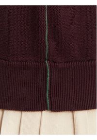 Lacoste Sweter AF4158 Brązowy Regular Fit. Kolor: brązowy. Materiał: bawełna #3