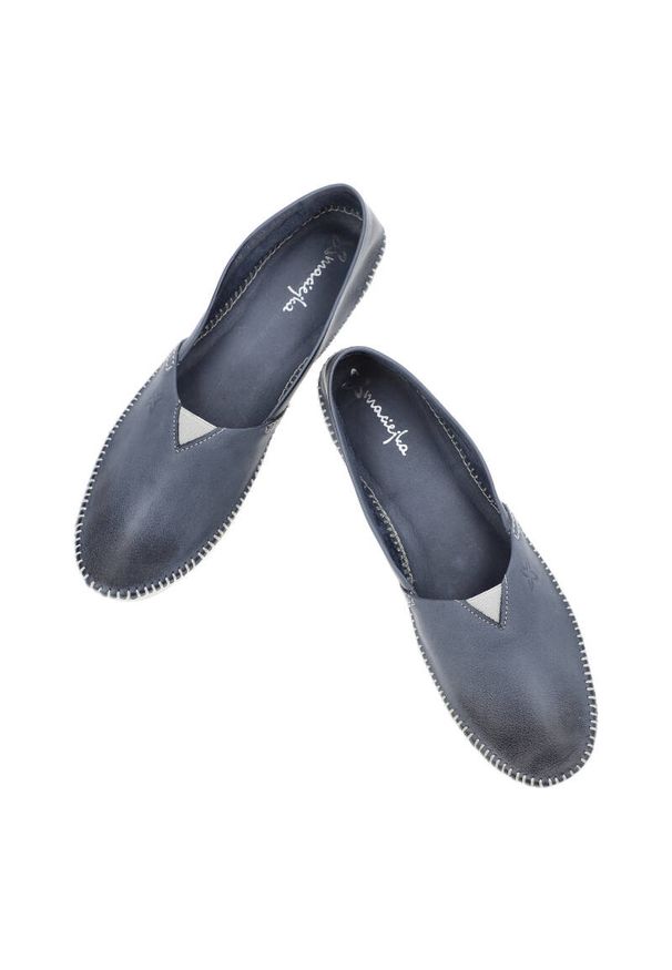 Niebieskie Baleriny Maciejka Wygodne Obuwie Damskie. Okazja: na co dzień. Kolor: niebieski. Materiał: skóra. Styl: casual, elegancki