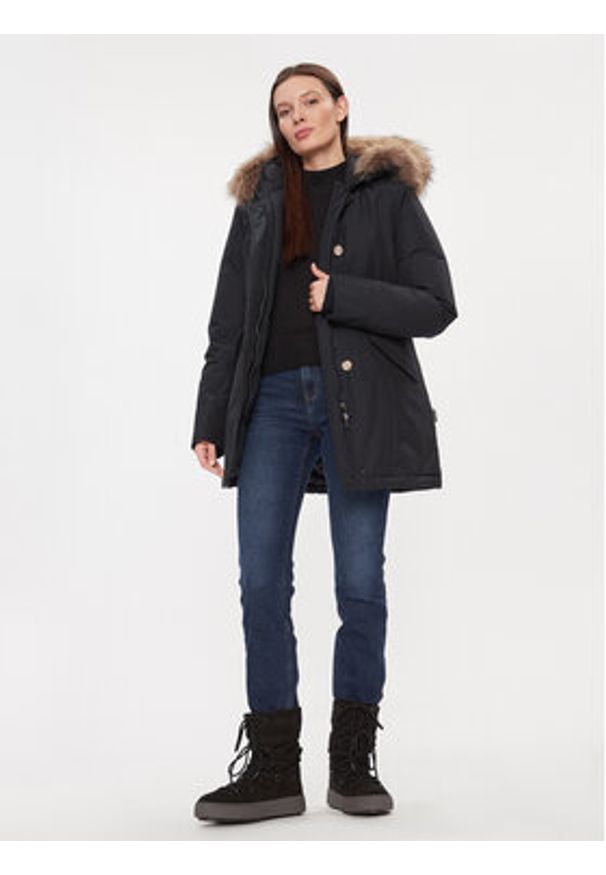 Woolrich Kurtka puchowa Arctic Raccoon CFWWOU0538FRUT0001 Granatowy Regular Fit. Kolor: niebieski. Materiał: bawełna, syntetyk