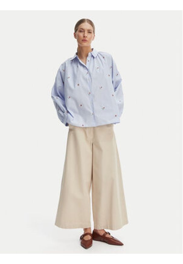 Weekend Max Mara Koszula Butterfly 2615111042 Błękitny Regular Fit. Kolor: niebieski. Materiał: bawełna