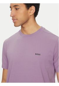 BOSS T-Shirt 50506373 Fioletowy Regular Fit. Kolor: fioletowy. Materiał: bawełna