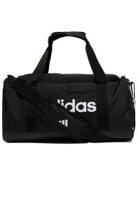 Adidas - Torba adidas Linear Duffel S JE8343 - czarna. Kolor: czarny. Materiał: poliester. Sport: fitness