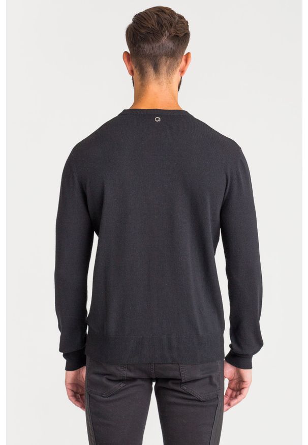 SWETER Just Cavalli. Materiał: kaszmir, dzianina