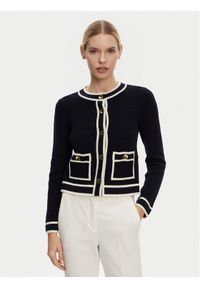 Luisa Spagnoli Kardigan Macori 58615 Czarny Slim Fit. Kolor: czarny. Materiał: wełna #1