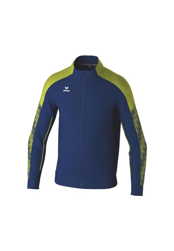 ERIMA - Kurtka z dresu Erima Evo Star. Kolor: niebieski, zielony, wielokolorowy. Materiał: dresówka. Długość rękawa: raglanowy rękaw. Sport: piłka ręczna, fitness