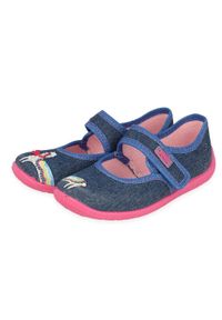 Befado obuwie dziecięce 955X014 niebieskie. Kolor: niebieski. Materiał: tkanina, bawełna