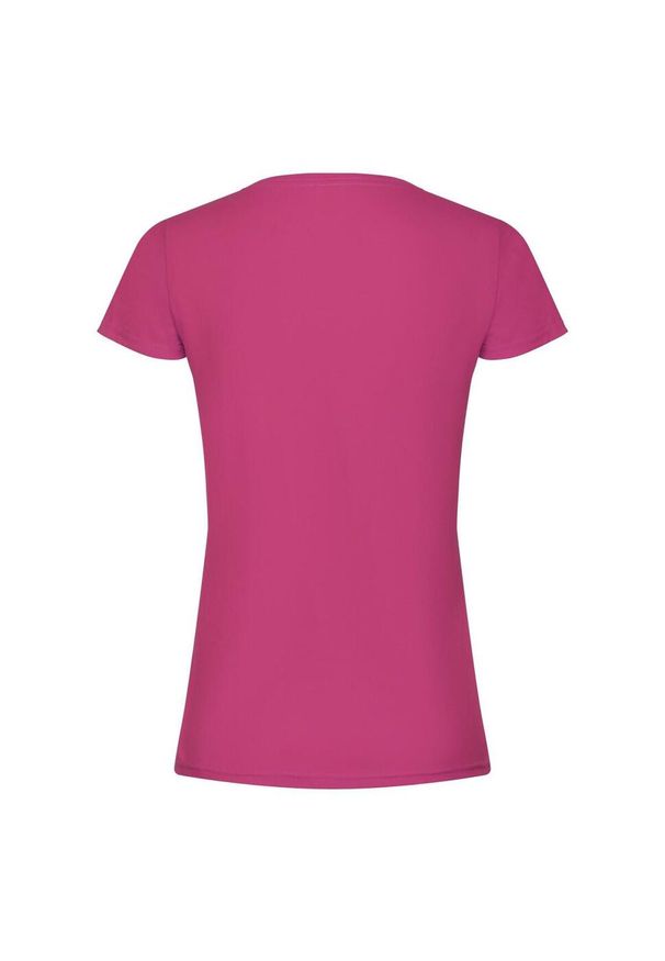 FRUIT OF THE LOOM - Oryginalna Bawełniana Koszulka Dla Kobiet. Kolor: różowy. Materiał: bawełna. Sport: turystyka piesza