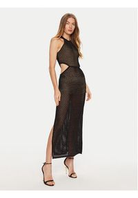 TwinSet - TWINSET Sukienka letnia 241TT3080 Czarny Regular Fit. Kolor: czarny. Materiał: bawełna. Sezon: lato