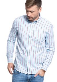 Wrangler - KOSZULA MĘSKA WRANGLER LS 1PKT BUTTON DOWN CERULEAN BLUE W5A34SXVT 112130013. Typ kołnierza: button down #5
