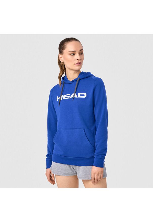 Bluza damska z kapturem Head Club Original. Typ kołnierza: kaptur. Kolor: niebieski. Wzór: nadruk. Sport: tenis
