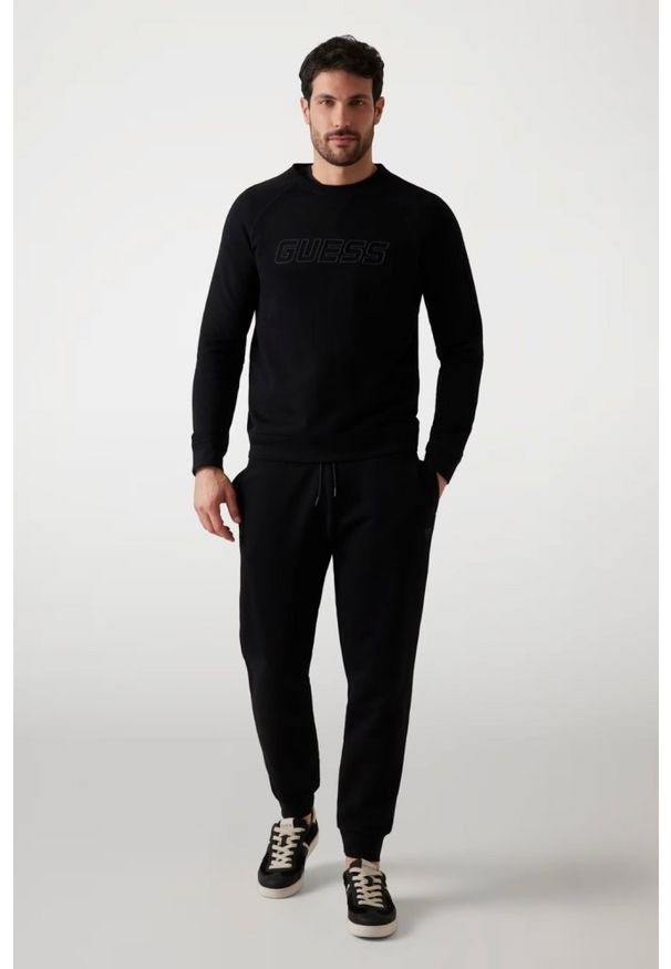 Guess - GUESS Czarna męska bluza New Aldwin, Rozmiar M. Kolor: czarny