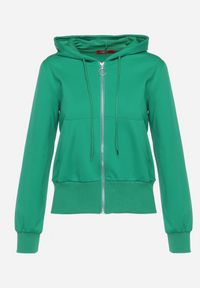 Born2be - Zielona Bluza z Kapturem Zapinana na Zamek Błyskawiczny Etarvia. Typ kołnierza: kaptur. Kolor: zielony. Sezon: wiosna, lato. Styl: klasyczny #6