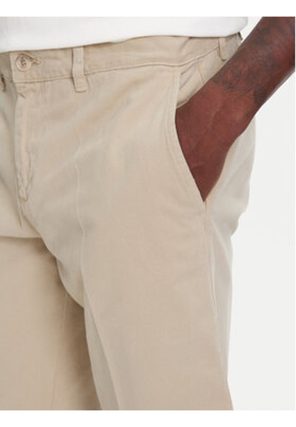 Robe di Kappa Szorty materiałowe Oris 600BTI0 Beżowy Slim Fit. Kolor: beżowy. Materiał: bawełna