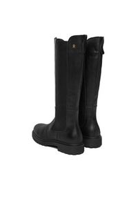 TOMMY HILFIGER - Tommy Hilfiger Kozaki Th Lthr Cleated Long Boot FW0FW08985 Czarny. Kolor: czarny. Materiał: skóra #5