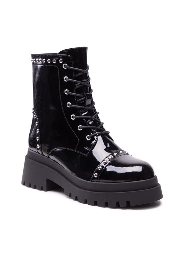 DeeZee Botki WS5667-01 Czarny. Kolor: czarny. Materiał: skóra