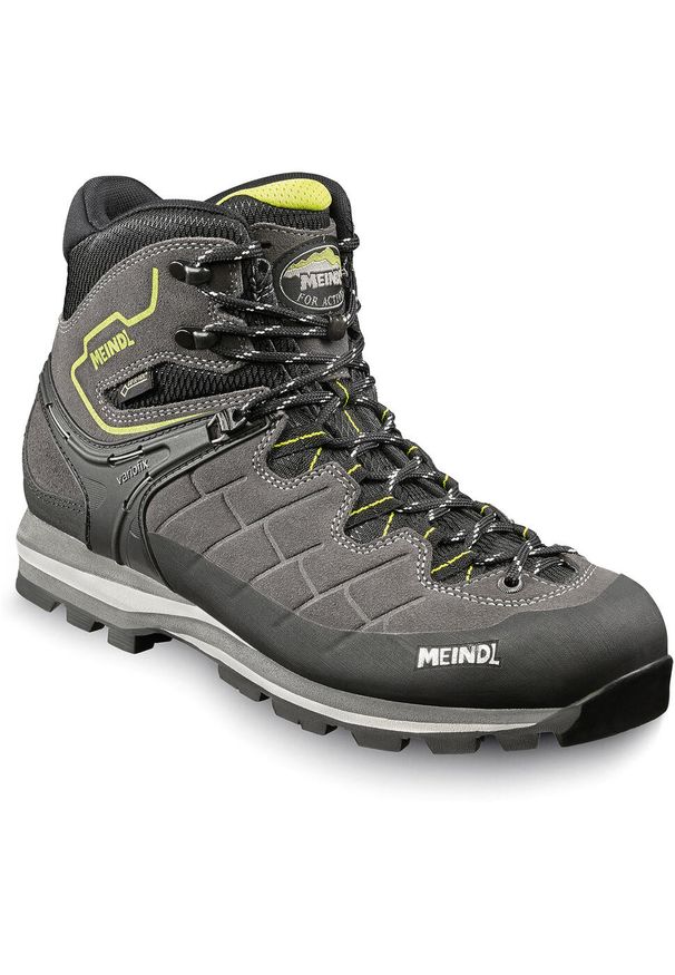 MEINDL - Buty trekkingowe męskie Meindl Litepeak GTX, z membraną Gore-Tex. Kolor: szary, zielony, wielokolorowy, żółty. Technologia: Gore-Tex. Sport: turystyka piesza