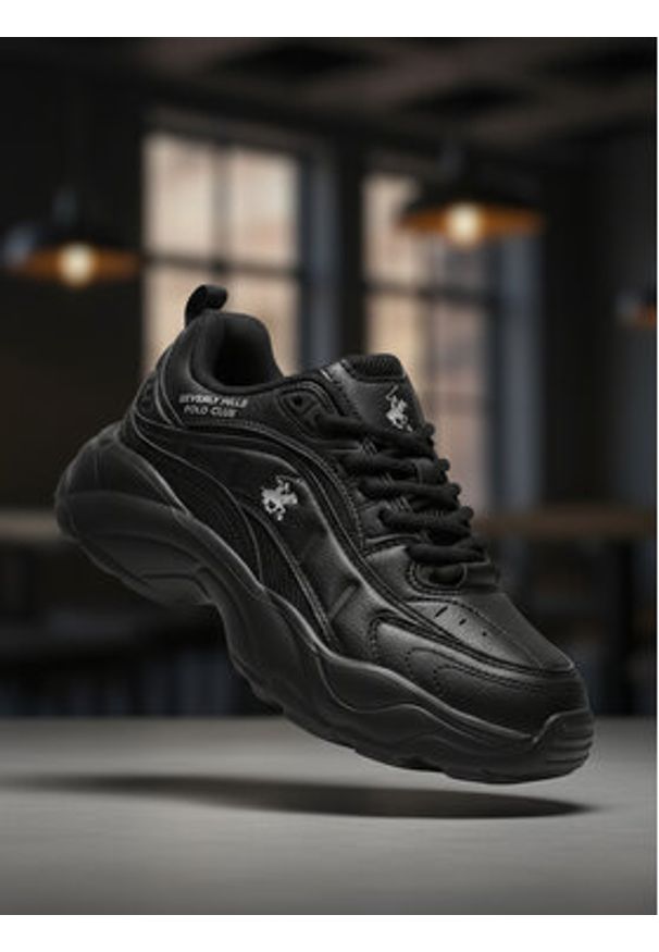 Beverly Hills Polo Club Sneakersy CEO-V12-1099 Czarny. Kolor: czarny. Materiał: materiał