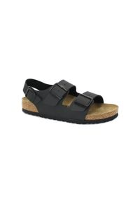 Buty do chodzenia męskie Birkenstock 034793. Zapięcie: klamry. Kolor: czarny. Materiał: materiał, syntetyk. Szerokość cholewki: normalna. Sport: turystyka piesza