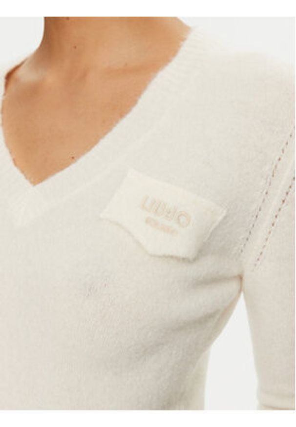 Liu Jo Sweter WF4431 MA49P Écru Regular Fit. Materiał: syntetyk