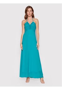 Rinascimento Sukienka koktajlowa CFC0109312003 Niebieski Regular Fit. Kolor: niebieski. Materiał: syntetyk. Styl: wizytowy