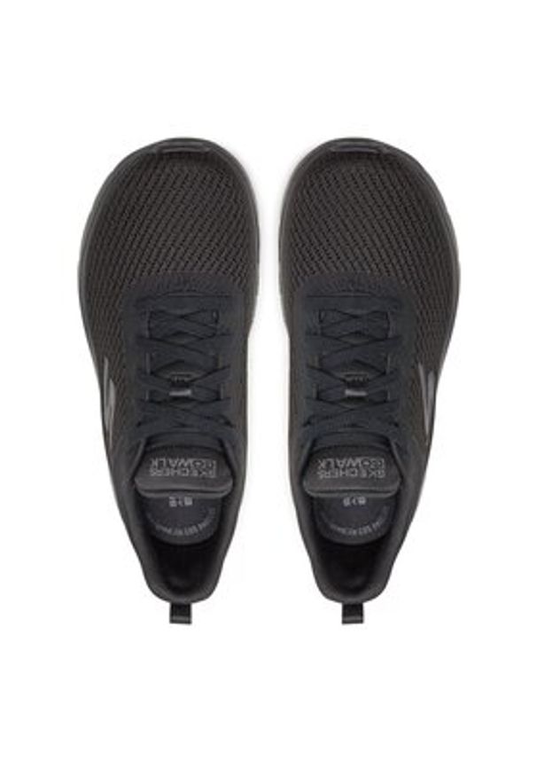 skechers - Skechers Sneakersy Go Walk Flex 124952/BBK Czarny. Kolor: czarny. Materiał: materiał