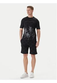 Karl Lagerfeld - KARL LAGERFELD T-Shirt 755172 562251 Czarny Loose Fit. Typ kołnierza: dekolt w karo. Kolor: czarny. Materiał: bawełna #5