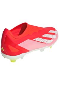 Adidas - Buty piłkarskie adidas X Crazyfast Elite Ll Fg Jr IF0672 czerwone. Zapięcie: pasek. Kolor: czerwony. Materiał: materiał. Szerokość cholewki: normalna. Wzór: paski. Sport: piłka nożna #6