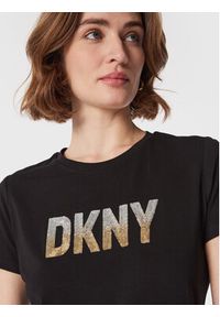 DKNY T-Shirt P2MH7OMQ Czarny Regular Fit. Kolor: czarny. Materiał: bawełna #4