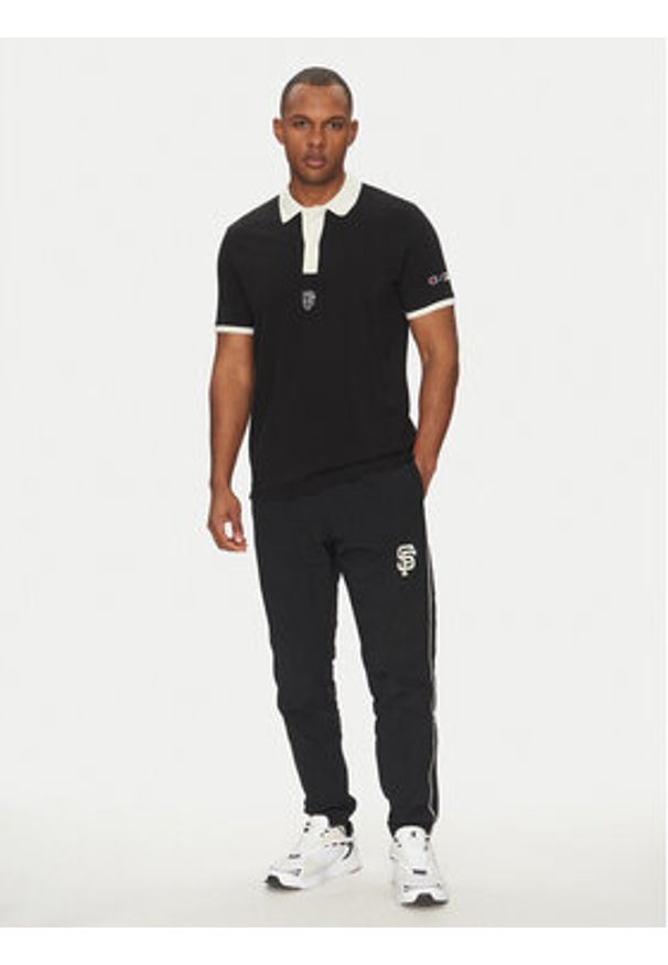 Champion Polo 221044 Czarny Regular Fit. Typ kołnierza: polo. Kolor: czarny. Materiał: bawełna