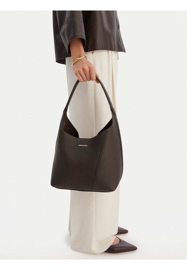 Gino Rossi - GINO ROSSI Torebka EO-LA321-1072 Brązowy. Kolor: brązowy. Materiał: skórzane