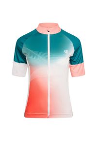 DARE 2B - Stimulus damska bluza rowerowa rozpinana z krótkim rękawem. Kolor: różowy. Materiał: jersey. Długość rękawa: krótki rękaw. Długość: krótkie. Sport: kolarstwo