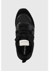 Emporio Armani buty X4X555.XM996.Q849 kolor czarny. Nosek buta: okrągły. Zapięcie: sznurówki. Kolor: czarny. Materiał: guma #2