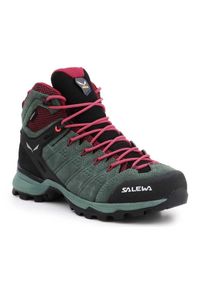 Buty Salewa Ws Alp Mate Mid Wp W 61385-5085 zielone. Kolor: zielony. Materiał: guma, zamsz, materiał. Sport: turystyka piesza, wspinaczka