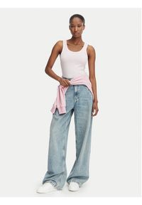 Hugo - HUGO Top Damatank 50572293 Różowy jasny Slim Fit. Kolor: różowy. Materiał: bawełna #5