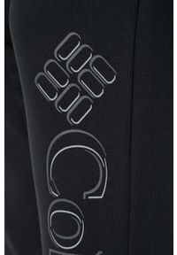 columbia - Columbia spodnie dresowe kolor czarny gładkie. Kolor: czarny. Materiał: dresówka, dzianina. Wzór: gładki #2