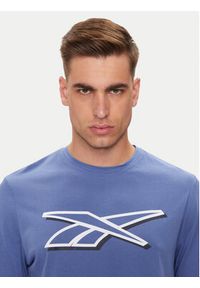 Reebok T-Shirt Vector Pack Ri Logo Tee 100202408 Fioletowy Regular Fit. Kolor: fioletowy. Materiał: bawełna