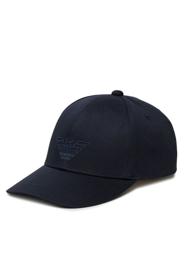 Emporio Armani Czapka z daszkiem EX000005 AF12610 UB102 Granatowy. Kolor: niebieski. Materiał: bawełna, materiał