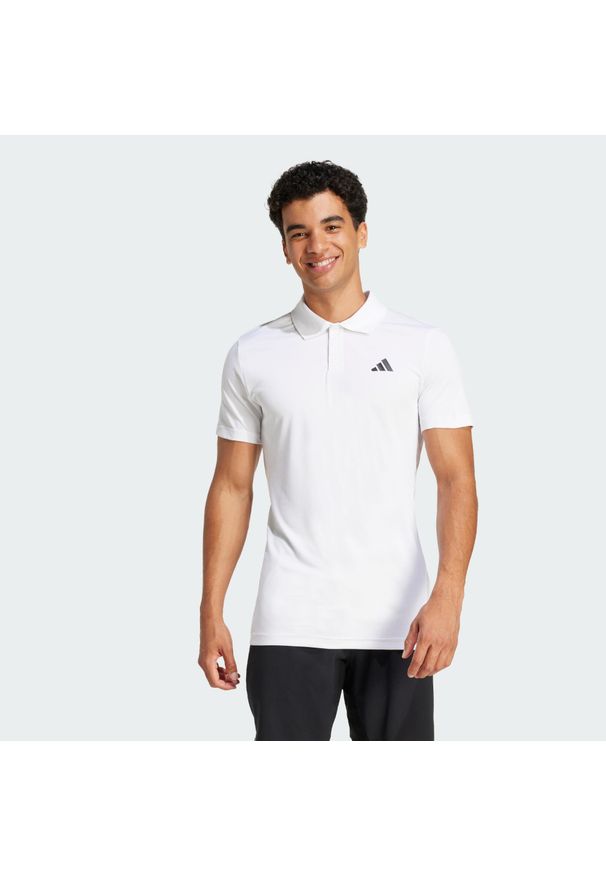 Adidas - Koszulka Tennis Climacool FreeLift Polo. Typ kołnierza: polo. Kolor: biały. Technologia: ClimaCool (Adidas). Sport: tenis