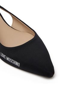 Love Moschino - LOVE MOSCHINO Baleriny JA11021G1MIM0000 Czarny. Kolor: czarny. Materiał: materiał #6
