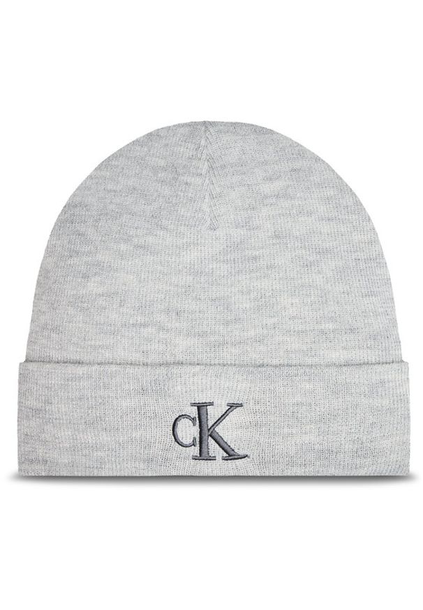 Calvin Klein Jeans Czapka Monogram Embro K60K612319 Szary. Kolor: szary. Materiał: materiał, poliester