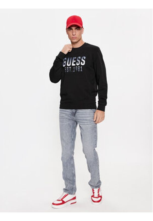 Guess Bluza M4RQ08 KBK32 Czarny Regular Fit. Kolor: czarny. Materiał: bawełna, syntetyk