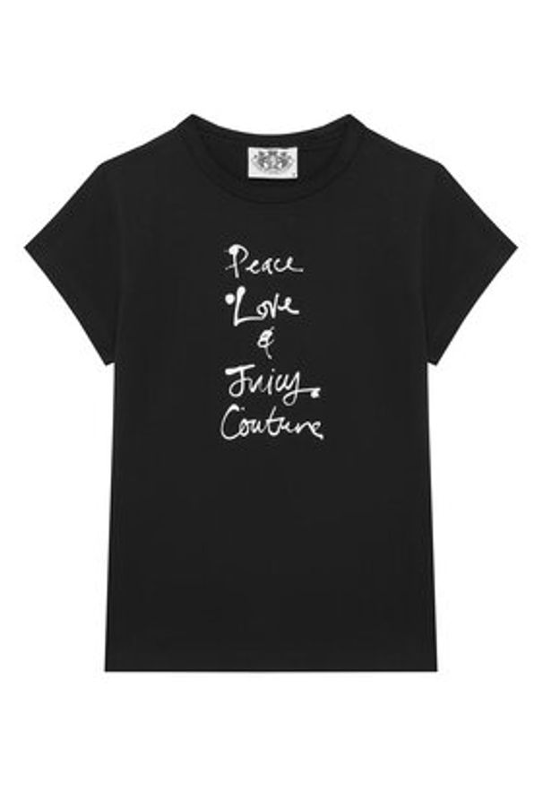 Juicy Couture T-Shirt JCNCT225458 Czarny Regular Fit. Kolor: czarny. Materiał: bawełna