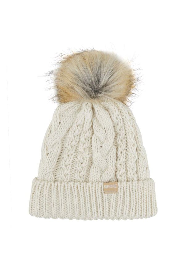 Regatta - Damska Czapka Lovella VI Beanie. Kolor: beżowy, zielony, wielokolorowy. Styl: sportowy