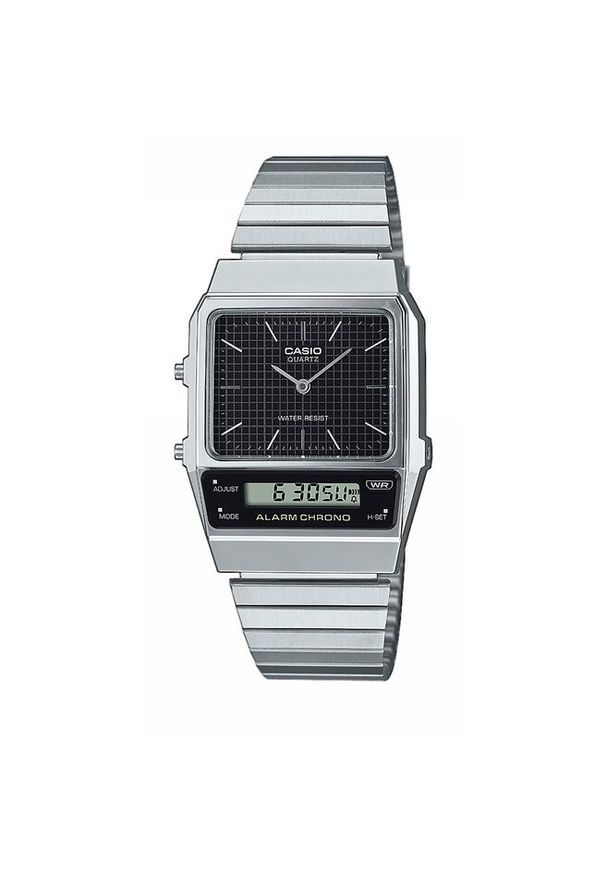 Zegarek Casio. Kolor: srebrny. Styl: vintage