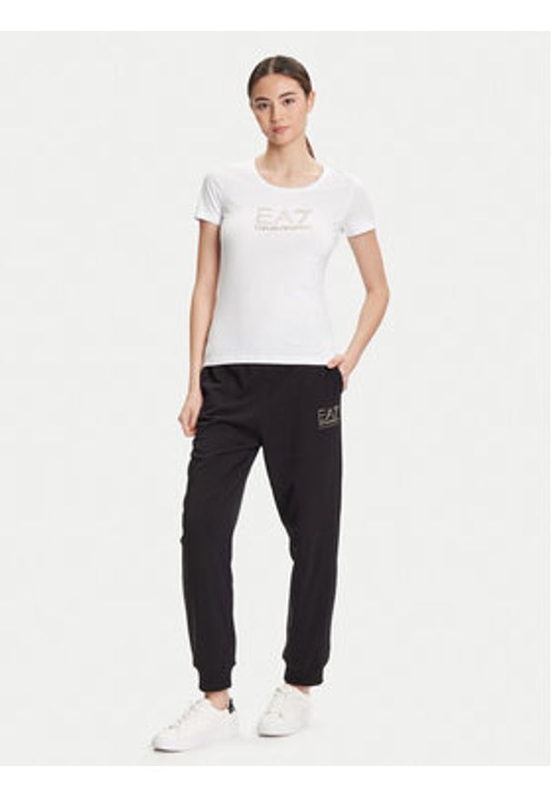 EA7 Emporio Armani Spodnie dresowe 7W000418 AF12473 MC021 Czarny Regular Fit. Kolor: czarny. Materiał: bawełna