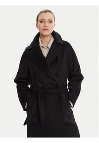 Weekend Max Mara Płaszcz wełniany Resina 2525016031 Czarny Regular Fit. Kolor: czarny. Materiał: wełna #2