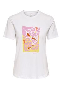 only - ONLY T-Shirt Kita 15367568 Biały Regular Fit. Kolor: biały. Materiał: bawełna #3