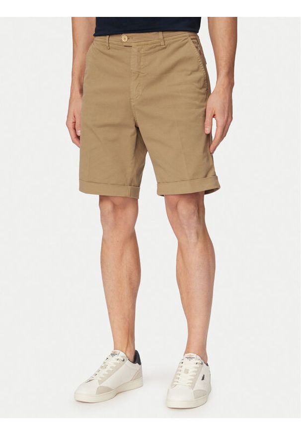 Aeronautica Militare Szorty materiałowe 261BE0278UCT04292 Beżowy Regular Fit. Kolor: beżowy. Materiał: bawełna